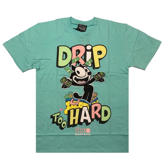 Men’s Felix the Cat “Drip Too Hard” tee. Sizes M, L, or XL. - Picture 1 of 4